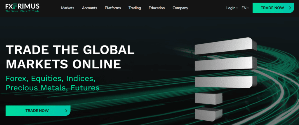 หน้าเว็บไซต์ FXPRIMUS