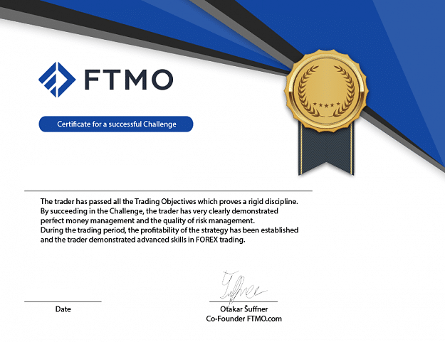 FTMO Certificate คือ FTMO Certificate คือ