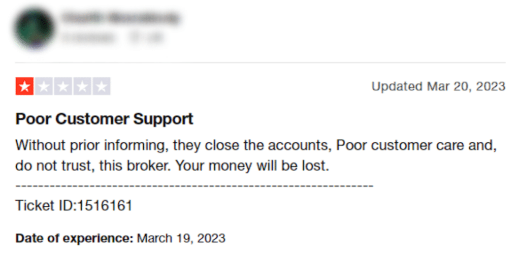 รีวิว Roboforex จากผู้ใช้จริงใน Trustpilot 1.1