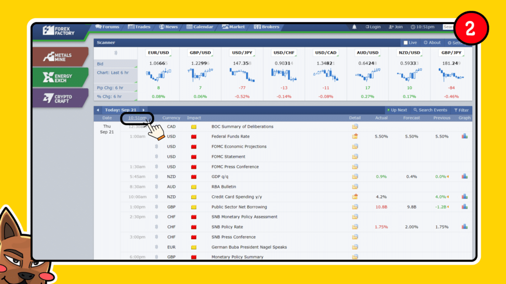 ปฏิทินข่าว Forex Factory ตั้งค่าปฏิทินข่าว Forex Factory 2