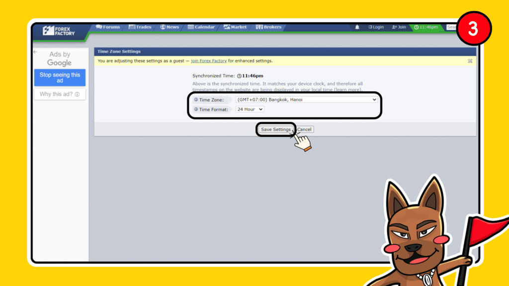 ปฏิทินข่าว Forex Factory ตั้งค่าปฏิทินข่าว Forex Factory 3