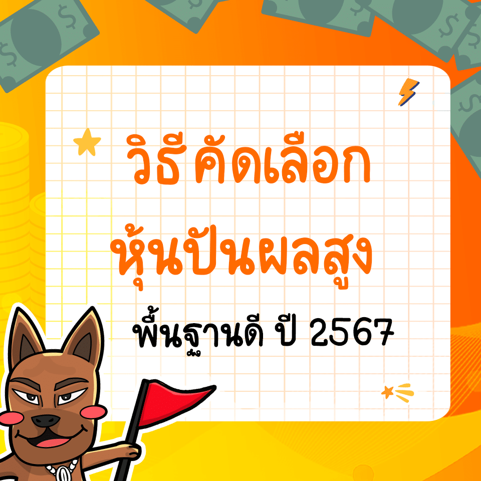 วิธีคัดเลือกหุ้นปันผลสูง 2567 วิธีคัดเลือกหุ้นปันผลสูงตลอดกาล พื้นฐานดี 2567