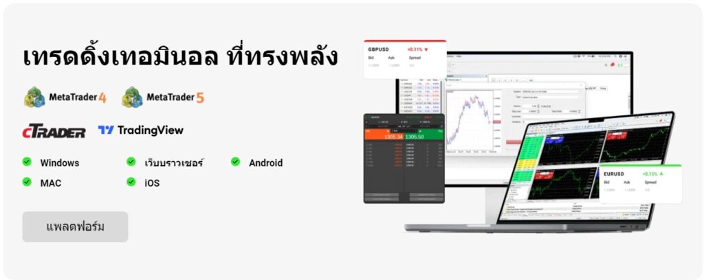 แพลตฟอร์มการเทรด IC Markets แพลตฟอร์มการเทรด IC Markets