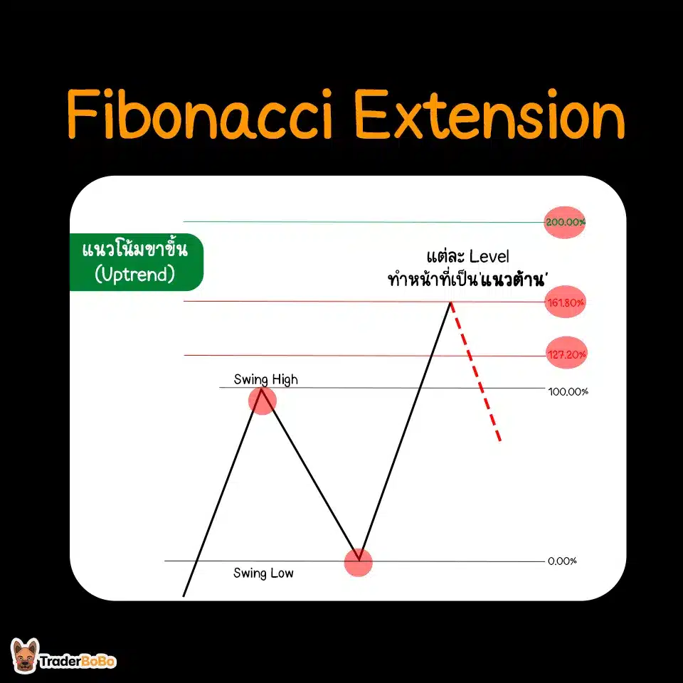 การตี Fibo Retracement ในแนวโน้มขาขึ้น การตี Fibo Retracement ในแนวโน้มขาขึ้น