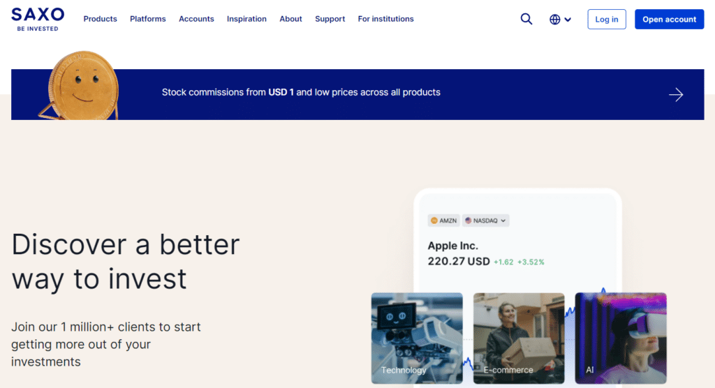 หน้าเว็บไซต์ SAXO Bank โบรกเกอร์ที่น่าเชื่อถือในไทย หน้าเว็บไซต์ SAXO Bank โบรกเกอร์ที่น่าเชื่อถือในไทย