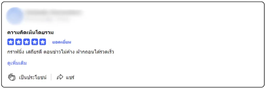 รีวิว IUX จากผู้ใช้จริงด้านความเสถียรของกราฟ รีวิว IUX จากผู้ใช้จริงด้านความเสถียรของกราฟ