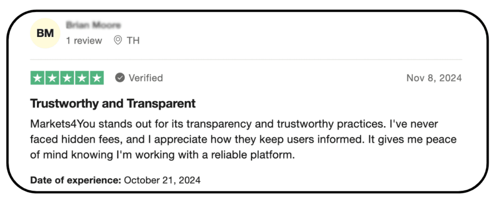 รีวิว Markets4you จากผู้ใช้งานจริง 5 รีวิว Markets4you จากผู้ใช้งานจริง 5