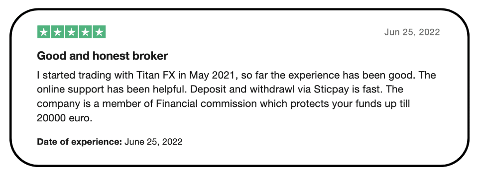 รีวิว Titan FX จาก Trustpilot คนที่ 3 รีวิวโบรกเกอร์ Titan FX ดีไหมจากผู้ใช้จริง 3