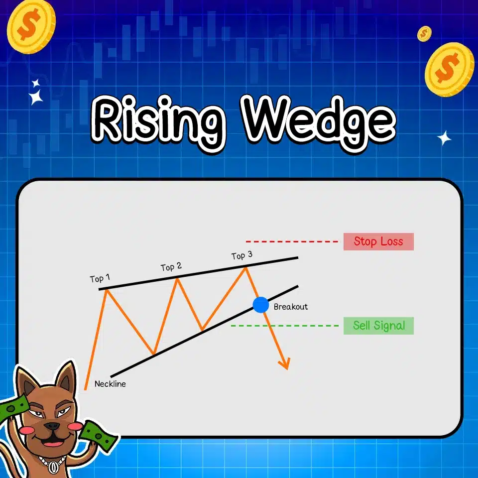 แพทเทิร์นกราฟ Rising Wedge แพทเทิร์นกราฟ Rising Wedge