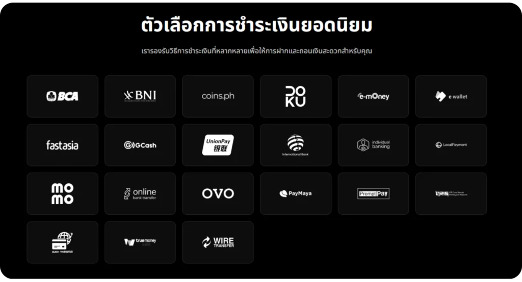 ช่องทางการฝากและถอนเงินที่เร็วของโบรกเกอร์ IUX ช่องทางการฝากและถอนเงินที่เร็วของโบรกเกอร์ IUX